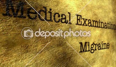 Migren tıbbi rapor grunge kavramı