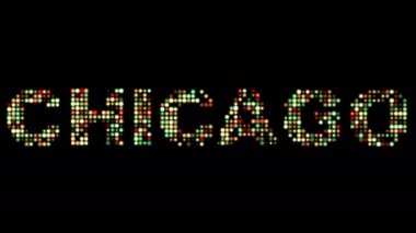 Chicago renkli led metin