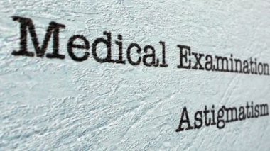 Astigmat muayene tıbbi rapor