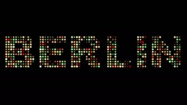 Berlin renkli led metin