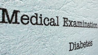 Şeker hastalığı sağlık raporunu grunge kavramı