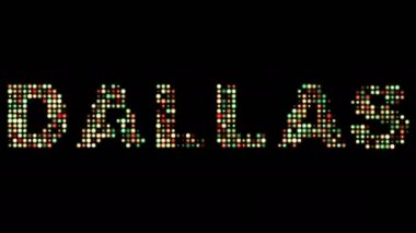 Dallas renkli led metin