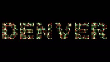 Denver renkli led metin