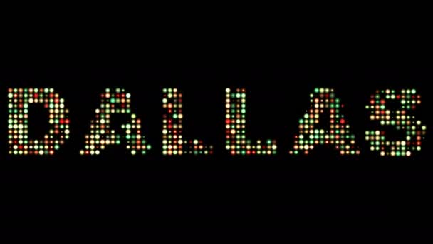 Dallas Texte Led Coloré — Video