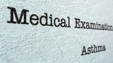 Astım tıbbi rapor grunge kavramı