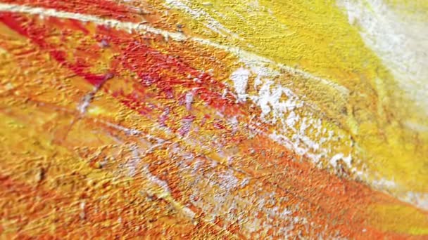 Close Up Pintura a óleo sobre tela — Vídeo de Stock