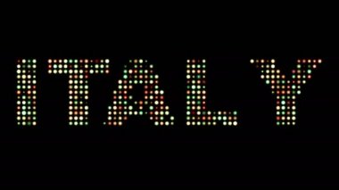 İtalya renkli led metin