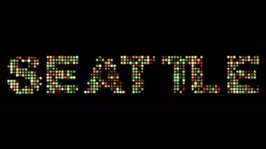 Seattle renkli led metin