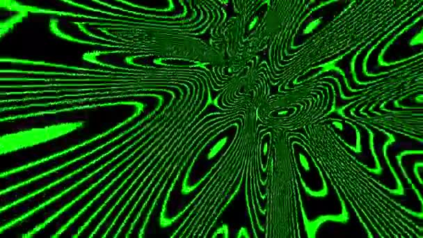 Verde Ipnotico Cerchi Movimento Sfondo — Video Stock