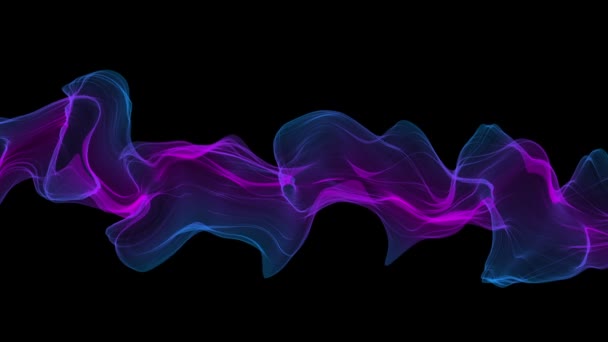 Аннотация Digital Wave And Smoke Flow Background — стоковое видео