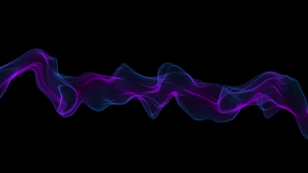 Abstract Digital Wave And Smoke Flow Background — Stock Video