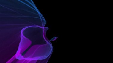 Soyut Dijital dalga duman ve tünel akışı arka plan