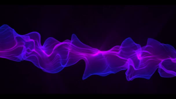 Аннотация Digital Wave And Smoke Flow Background — стоковое видео