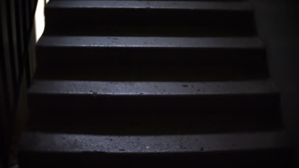 Dark Stairs Building — Stock Video