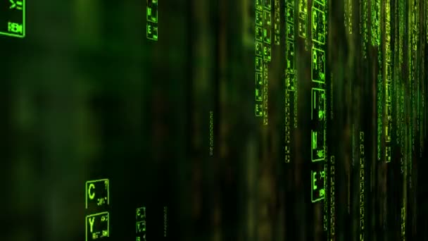 Cyberbrott matrix style bakgrund — Stockvideo