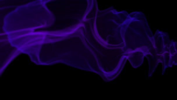 Onda digital abstracta y flujo de humo — Vídeos de Stock