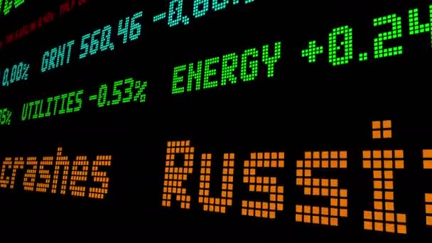 Rússia queda do mercado de ações — Vídeo de Stock