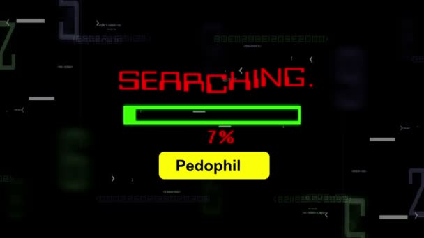 Söka efter pedofili online — Stockvideo