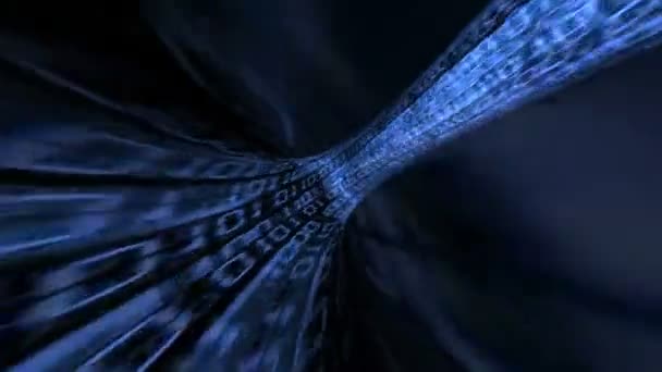 バイナリデータトンネルを通る運転 — ストック動画