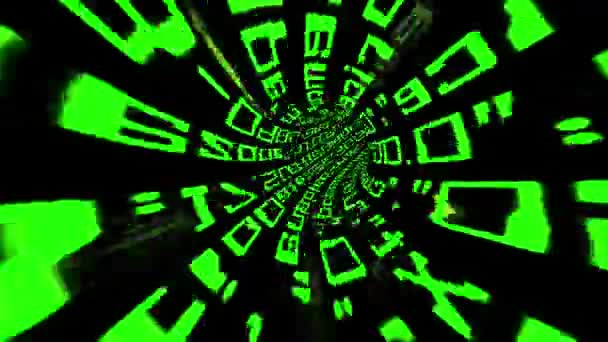 Řízení binárním datovým tunelem — Stock video