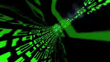 Soyut renkli noktalar tünelden sürüş