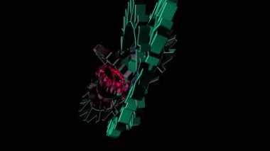 Soyut geometrik dönüşümü hareket 3d elemanları