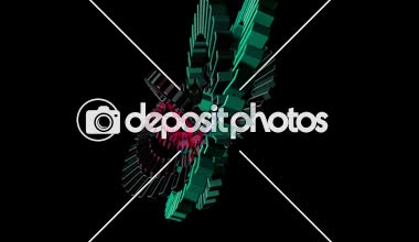 Soyut geometrik dönüşümü hareket 3d elemanları