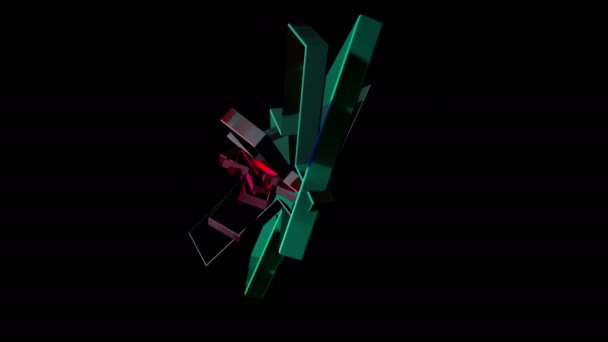 Abstracte Geometrische Transformatie Beweging Elementen — Stockvideo