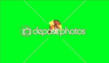 Yeşil ekran üzerinde patlama