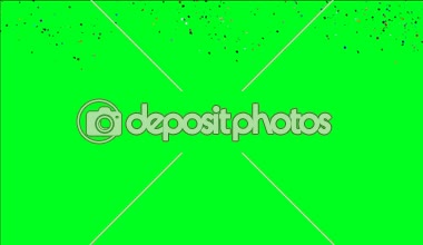 Yeşil ekran üzerinde düşen çok renkli konfeti