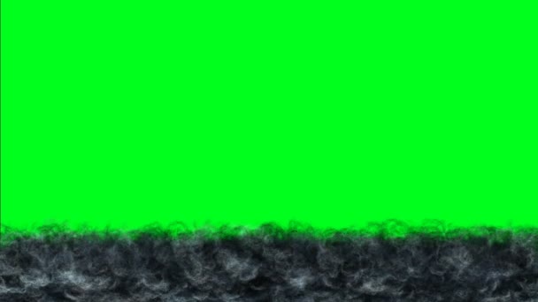 Chamas de fogo escuro queimam movimento na tela verde da chave de Chroma — Vídeo de Stock