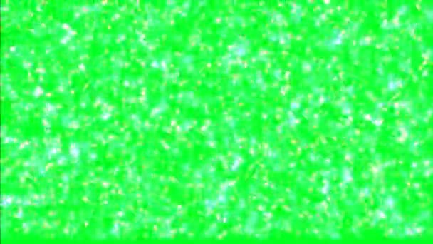 Colorful sparks on green screen — Stock Video