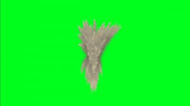 Yeşil ekran üzerinde patlama