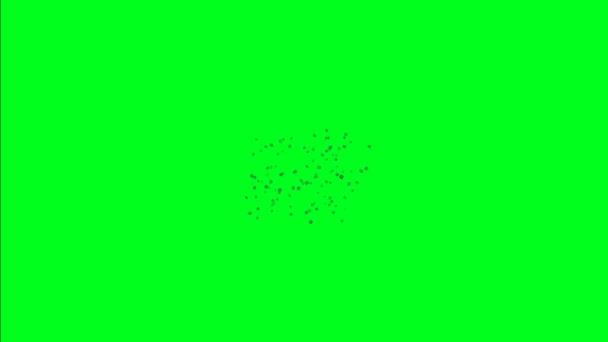 緑色の画面上飛んで小惑星 — ストック動画