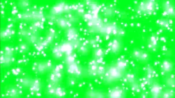 Chispas de colores en la pantalla verde — Vídeo de stock