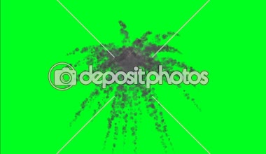 Yeşil ekran üzerinde patlama