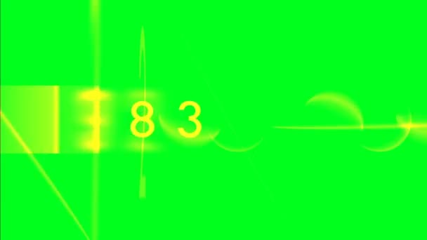 Números aleatorios en pantalla verde — Vídeo de stock