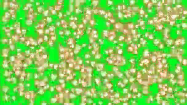 Scintille Colorate Sullo Schermo Verde — Video Stock