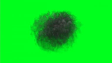 Koyu duman sis toz yeşil ekran üzerinde