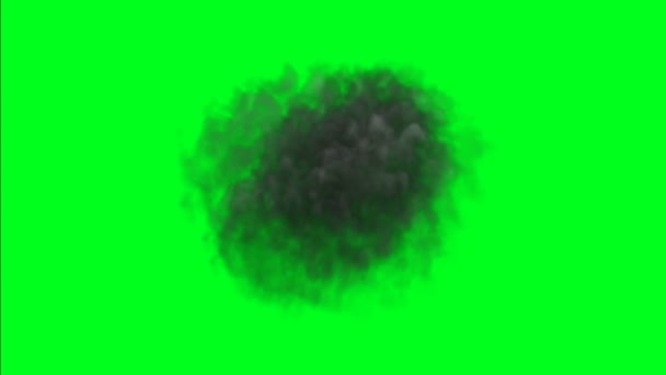 Темний Дим Туман Пил Зеленому Екрані — стокове відео