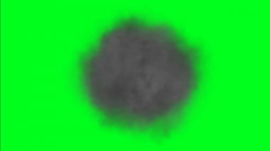 Koyu duman sis toz yeşil ekran üzerinde