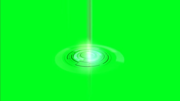 Holograma Circular Tela Verde — Vídeo de Stock