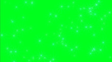 Yeşil ekran üzerinde parlayan yıldız