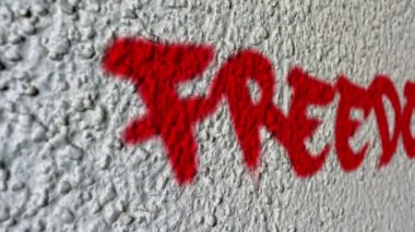 Özgürlük duvar sanat Graffiti