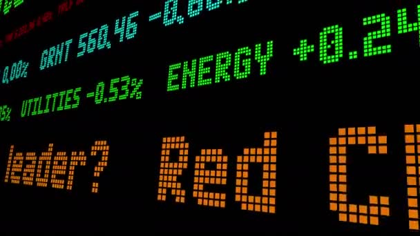 Rojo China es el mundo nuevo verde líder stock ticker — Vídeos de Stock