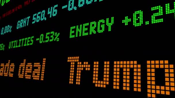 特朗普冒着中国贸易协议股票交易的政治反弹风险 — 图库视频影像