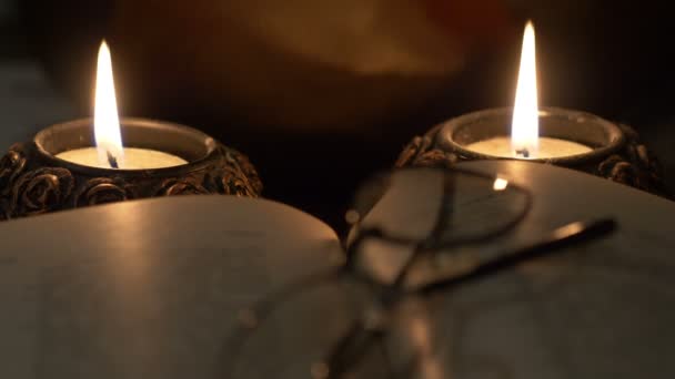 Near A Candles — Stock Video