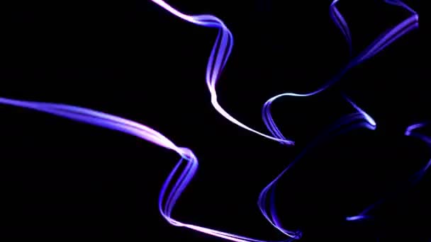 Красочный фон движения волоконных струн — стоковое видео
