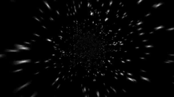 Dive through fast hyper warp  stars tunnel — Stock Video