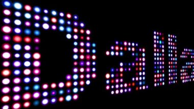 Dallas öncü metni siyah üzerine izole etti